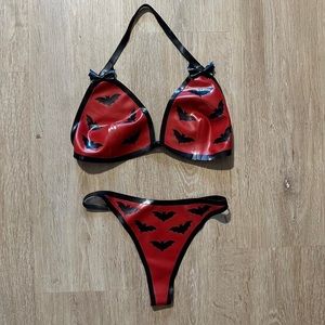 Latex lingerie set